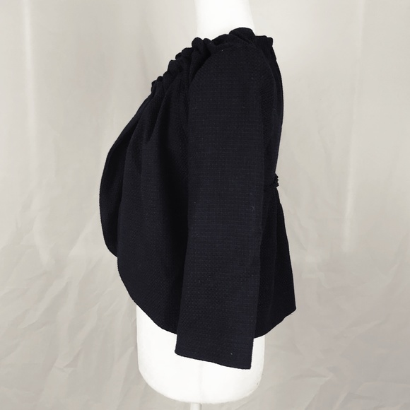 Simply Vera Vera Wang  Navy Blue 3/4 Sleeves Career Blazer Size 4 - Picture 4 of 7